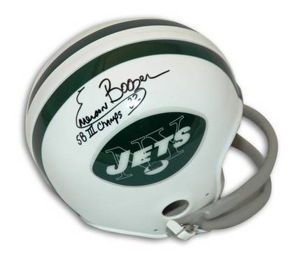 Emerson Boozer Autographed Throwback Mini Helmet Inscribed with SB III Champs