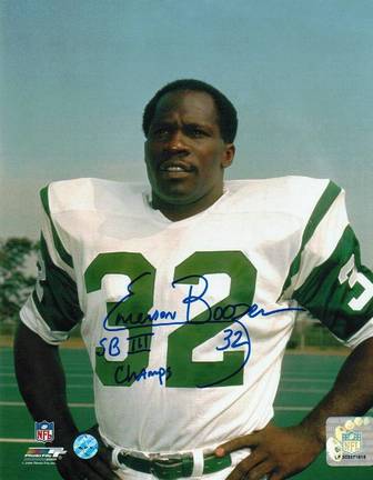 Emerson Boozer New York Jets Autographed 8" x 10" Unframed Photograph Inscribed with "SB III Champs"