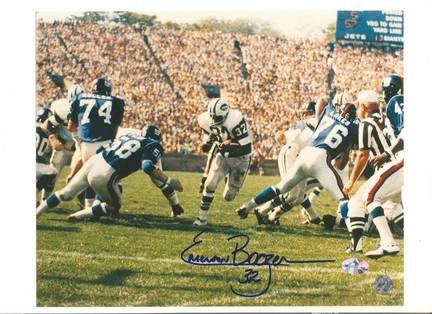 Emerson Boozer New York Jets Autographed 8" x 10" Horizontal Photograph with "32" Inscription (Unfra