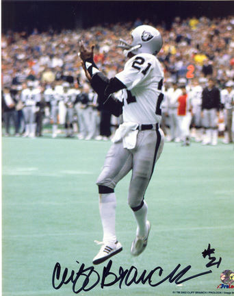 Cliff Branch Autographed Oakland Raiders 8" x 10" Photograph (Unframed)