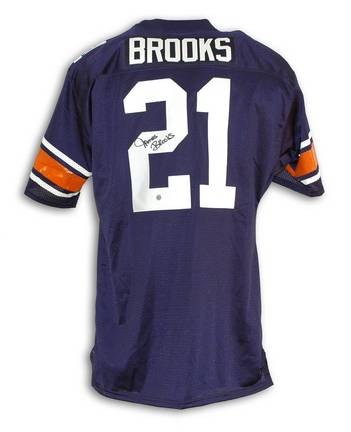 James Brooks Auburn Tigers Autographed Navy Blue Throwback Jersey