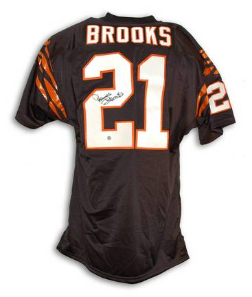 James Brooks Cincinnati Bengals Autographed Black Throwback Jersey