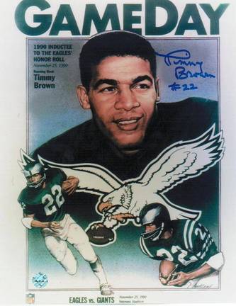 Timmy Brown Philadelphia Eagles Autographed 8" x 10" Unframed Photograph of the Gameday Program