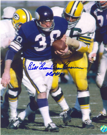 Bill "Boom Boom" Brown Autographed Minnesota Vikings 8" x 10" Photograph Inscribed with "Boom B