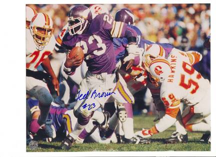 Ted Brown Minnesota Vikings Autographed Horizontal 8" x 10" Photograph (Unframed)