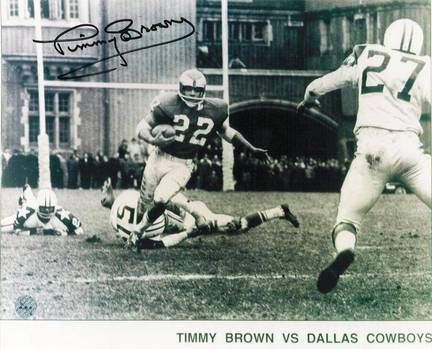 Timmy Brown Philadelphia Eagles Autographed in Black 8" x 10" Unframed Photograph 