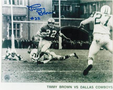 Timmy Brown Philadelphia Eagles Autographed in Blue 8" x 10" Unframed Photograph 