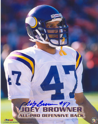 Joey Browner Autographed Minnesota Vikings 8" x 10" Photograph Inscribed with "#47" (Unframed)