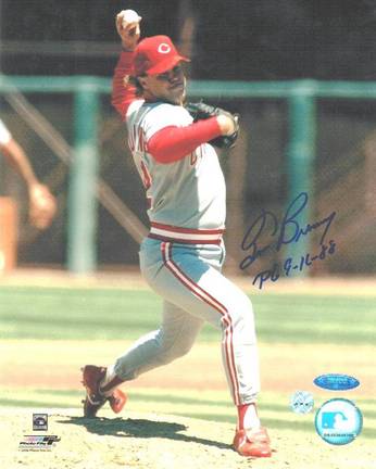 Tom Browning Cincinnati Reds Autographed 8" x 10" Unframed Photograph Inscribed with "PG 9-16-88"
