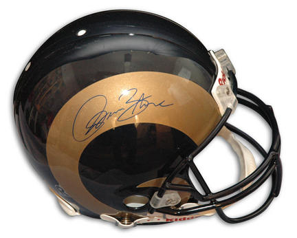 Isaac Bruce Autographed St. Louis Rams Riddell Pro Line Helmet