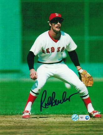 Rick Burleson Autographed "Fielding" Boston Red Sox 8" x 10" Photo