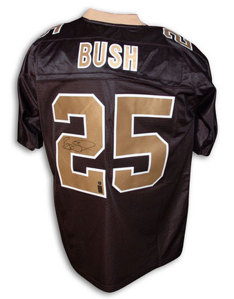 Reggie Bush Autographed New Orleans Saints Reebok EQT Black Jersey