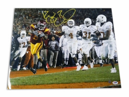 Reggie Bush USC Trojans Autographed 16" x 20" "Touchdown vs. Texas" Unframed Photograph