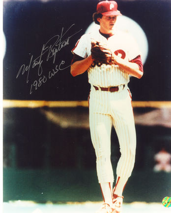 Marty Bystrom Autographed Philadelphia Phillies 8" x 10" Photograph Inscribed with "1980 WSC" (Unfra