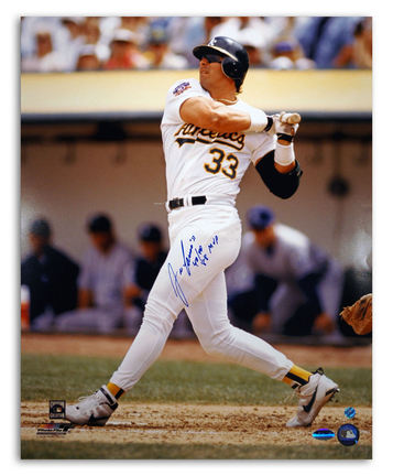 Jose Canseco Oakland Athletics Autographed 16" x 20" Photograph Inscribed with "40/40" and "88 