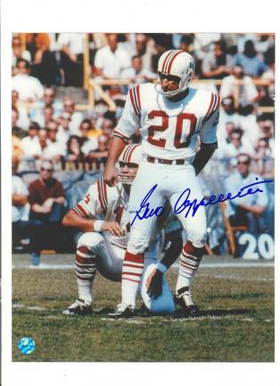 Gino Cappelletti New England Patriots Autographed 8" x 10" White Jersey Photograph (Unframed)