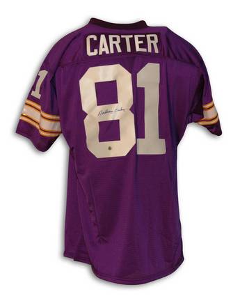 Anthony Carter Autographed Minnesota Vikings Purple Throwback Jersey