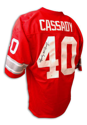Howard "Hopalong" Cassady Autographed Ohio State Buckeyes Red Jersey 