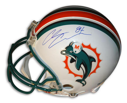 Chris Chambers Autographed Miami Dolphins Riddell Pro Line Helmet 