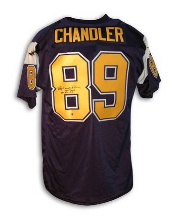 Wes Chandler San Diego Chargers Autographed Throwback Jersey Inscribed with "Pro Bowl 82 83 85"