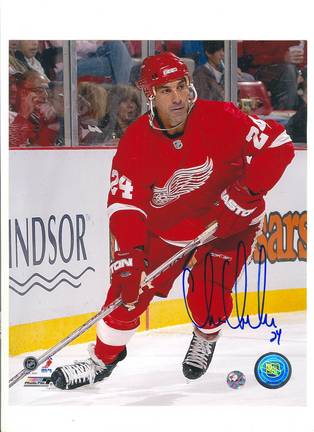 Chris Chelios Detroit Red Wings Autographed 8" x 10" Photograph with "24" Inscription (Unframed)