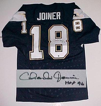 Charlie Joiner San Diego Chargers NFL Autographed Throwback Jersey  