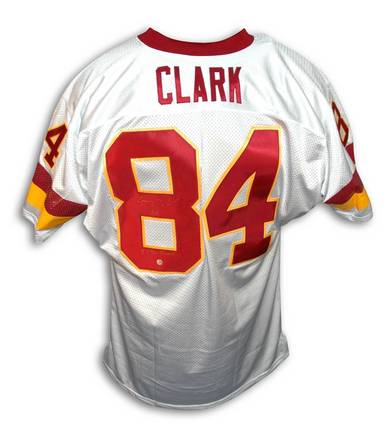 Gary Clark Washington Redskins Autographed Throwback NFL Football Jersey Inscribed "4X Pro Bowls" (White)