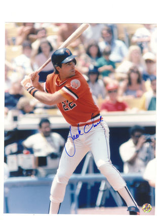 Jack Clark Autographed San Francisco Giants 8" x 10" Photograph in his Orange Uniform (Unframed)