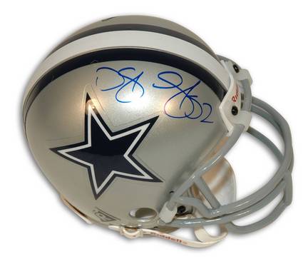 Dexter Coakley Dallas Cowboys Autographed Riddell Mini Football Helmet