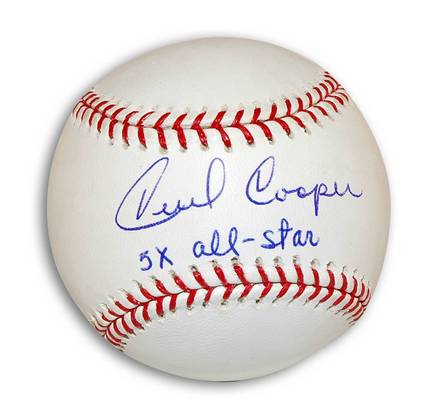 Cecil Cooper Autographed MLB Baseball Inscribed "5X All-Star"