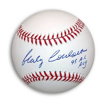 Marty Cordova Autographed OML Baseball Inscribed "95 AL ROY"