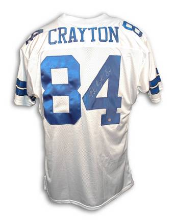 Patrick Crayton Dallas Cowboys Autographed Throwback NFL Football Jersey (White)