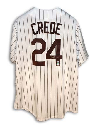 Joe Crede Autographed Chicago White Sox Pinstripe Jersey