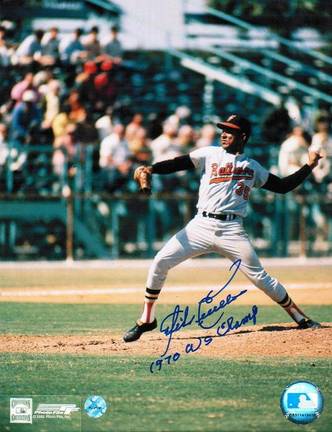 Mike Cuellar Baltimore Orioles Autographed in Blue 8" x 10" Unframed Photograph Inscribed with "1970 WS C