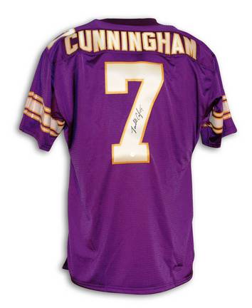 Randall Cunningham Autographed Minnesota Vikings Purple Throwback Jersey