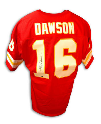 Len Dawson Autographed Kansas City Chiefs Throwback Red Jersey 