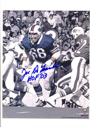 Joe DeLamielleure Buffalo Bills Autographed 8" x 10" Photograph Inscribed with "HOF 03" (Unframed)