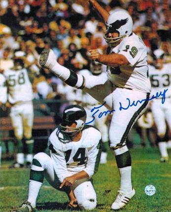 Tom Dempsey Philadelphia Eagles Autographed 8" x 10" Unframed Photograph