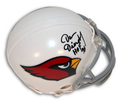 Dan Dierdorf Arizona Cardinals Autographed Riddell Mini Football Helmet Inscribed with "HOF 96"