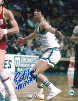 Ernie DiGregorio Autographed "Vs Rockets" Buffalo Braves 8" x 10" Photo Inscribed "1973-74 ROY&