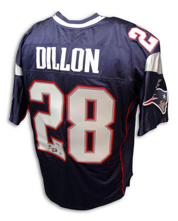 Corey Dillon New England Patriots Autographed Reebok NFL Football Jersey (Blue)