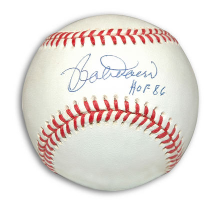 Bobby Doerr Autographed Baseball Inscribed with "HOF 86"