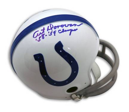 Art Donovan Autographed Baltimore Colts Mini Helmet Inscribed "58-59 Champs"