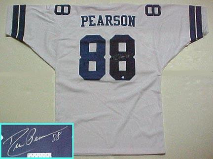 Drew Pearson, Dallas Cowboys NFL Authentic Autographed White Throwback Jersey