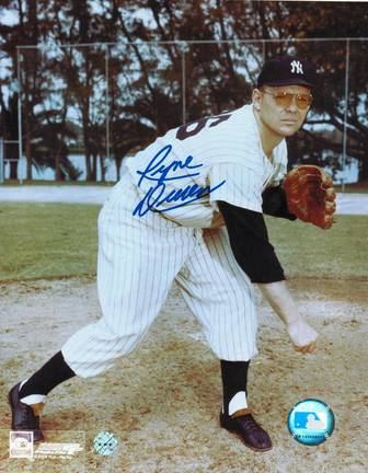 Ryne Duren Autographed "Pitching In Color" New York Yankees 8" x 10" Photo