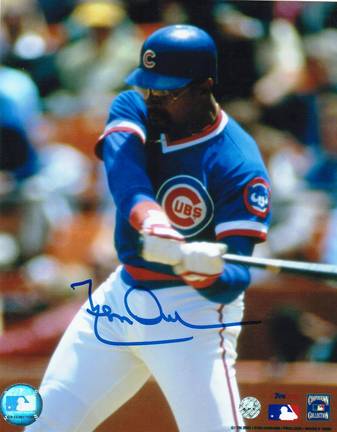 Leon Durham Autographed "Swinging" Chicago Cubs 8" x 10" Photo