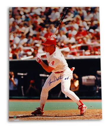 Lenny Dykstra Philadelphia Phillies Autographed 16" x 20" Photograph (Unframed)