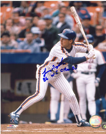 Lenny Dykstra Autographed New York Mets 8" x 10" Photograph Inscribed with "86 WS Champs" (Unframed)