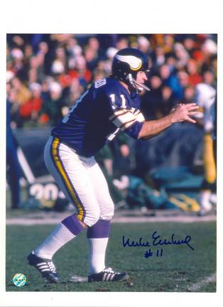 Mike Eischeid Minnesota Vikings Autographed 8" x 10" Photograph (Unframed)