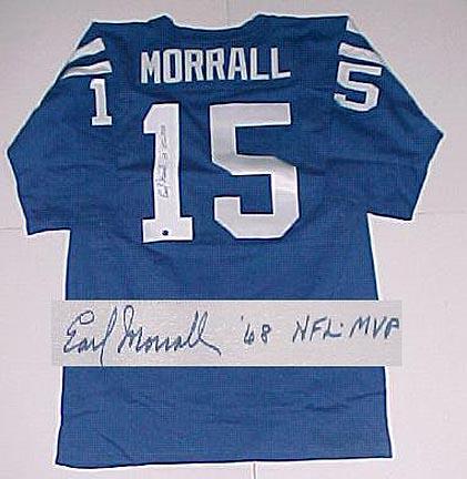 Earl Morrall Baltimore Colts NFL Autographed Throwback Jersey 